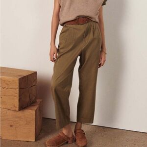NWT BA&SH Maiwen Trouser Pant Khaki Green Medium